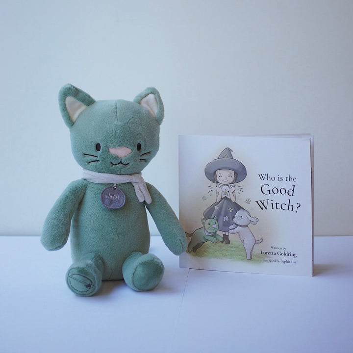 Indi the Dream Cat with story book - Who is the Good Witch by Loretta Goldring